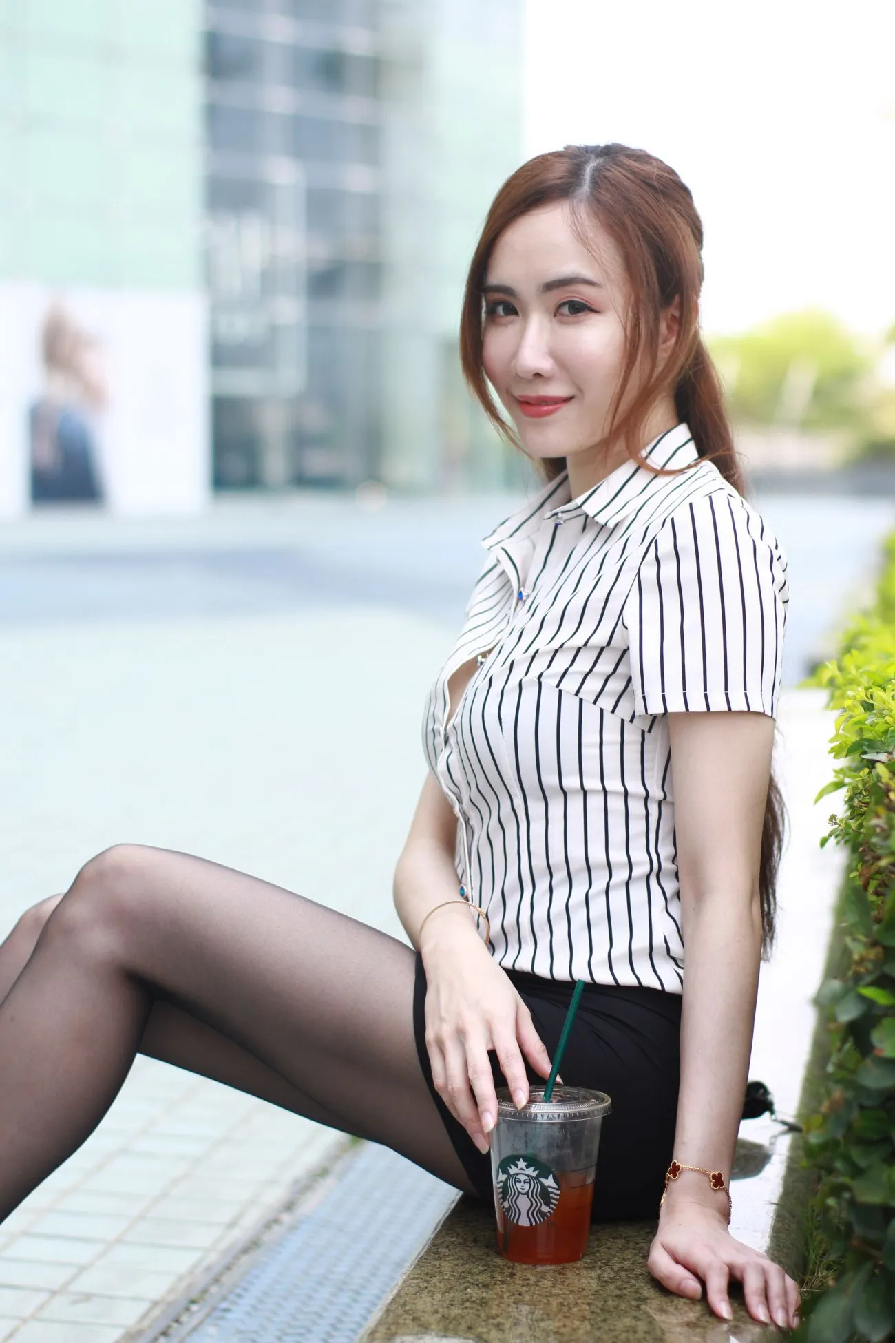 [Mzsock] NO.073 Dora Yanxi OL black silk high heels beautiful legs street photography#[82P]-12